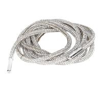 Ausla Lacets à Paillettes en Corde de 1 Pièce de Cordons Ronds Brillants en Cristal, Cordon de Serrage pour Baskets, Vêtements, Rénovation, 120 Cm