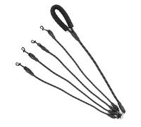 Ausla Laisse Multi-Chien à 4 Voies, Corde de Traction en Nylon Durable avec Poignée en Mousse, 1,5 M pour la Promenade en Plein Air des Petits Chiens et des Chats (4 têtes)