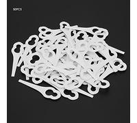 Ausla Lames de Coupe-Herbe 50 Pièces de Rechange en Plastique pour ALM 28 30 Art 23 Accu Art 23 U, Lames de Tondeuse à Gazon de Coupe à Grande Vitesse avec Conception Antirouille Durable pour (White)