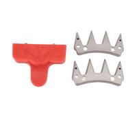 Ausla Lames de Remplacement pour Tondeuses à Moutons, 2 Pièces en Acier Inoxydable avec 4 Dents pour Cisailles à Moutons, Adaptées aux Alpagas et Chèvres