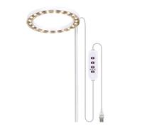 Ausla Lampe de Croissance LED à Complet pour Plantes, avec 20 LED, luminosité Réglable, Anneau d'ange USB pour Plantes d'intérieur et Succulentes (1 paquet)