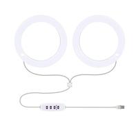 Ausla Lampe de Croissance LED à Complet pour Plantes, avec 20 LED, luminosité Réglable, Anneau d'ange USB pour Plantes d'intérieur et Succulentes (Paquet de 2)