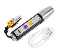 Ausla Lampe de Poche pour Pierres Précieuses, Torche Portable Rechargeable par USB à 3 LED avec Mesure de Longueur, Idéale pour l'identification des Bijoux et la Recherche de Pierres Précieuses