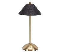 Ausla Lampe de Table, Corde de Papier Tissée à la Main, Lampe de Chevet LED sans Fil avec 3 Températures de Couleur pour Chambre à Coucher et Salon (BLACK)
