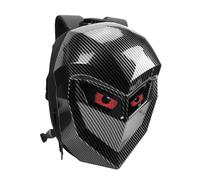 Ausla LED Knight Backpack, Écran 17 Pouces DIY Programmable Couleur 20L Hardshell Sac à Dos pour Ordinateur Portable Motos Voyage Sac, 36x18x46cm (Motif en fibre de carbone)