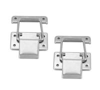 Ausla Loquet d'armoire en Acier Inoxydable, Loquet à Bascule à Ressort avec Fermeture Sécurisée pour Armoires, Boîtes et Barils, 2 Pièces