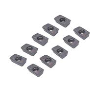 Ausla Lot de 10 Inserts de Tournage en Carbure Massif avec Revêtement en étain pour Tour CNC pour le Tournage et la Finition, Coupe Rapide, Faible Friction, Résistant à l'usure pour le Travail du