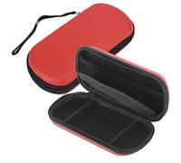 Ausla Lot de 2 Sacs de Rangement Portables en EVA Rigide pour Console 1000 2000 avec Double Poches, Dragonne, Sac de Protection pour Les Déplacements et Le Rangement Quotidien (Rouge)