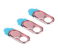 Ausla Lot de 3 Autocollants de confidentialité en Métal pour Webcam, Capuchon d'objectif Fin de 0,7 Mm, Design Coulissant Adhésif pour Ordinateur Portable, Tablette, Smartphone, Utilisateurs,