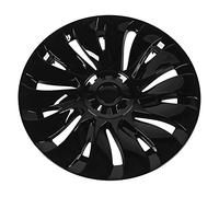 Ausla Lot de 4 Capuchons de Moyeu de Roue 19 Pouces, Matériau ABS, Conception Sportive Résistante au Vent, Remplacement pour Modèle Y 2020 - 2023 (Noir Brillant)