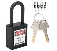 Ausla Lot de 5 Cadenas de Consignation, Serrure de Verrouillage (BLACK)