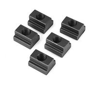 Ausla Lot de 5 Écrous à Rainure en T, M10, Acier avec Finition Oxyde Noir, pour Table de Serrage et Connexion de Pièces