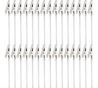 Ausla Lot de 50 Supports Photo avec Pinces, Pinces Support pour mémo, Clip en métal pour Note de Photo, Pince avec Fil de Fer à Faire soi-même 94 Pouces