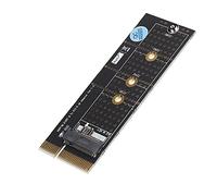 Ausla M.2 NVMe SSD PCIe 4X Vertical Riser Card, Dissipateur de Chaleur | Interface NVMe Key M, prend en charge 2230 2242 2260 2280, installation verticale sur bureau, matériau ABS noir