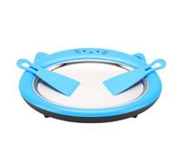 Ausla Machine à Glace Roulée, Plaque Réfrigérée Dessin animé en Acier Inoxydable 304 avec 2 Spatules pour Desserts Maison de Yaourt glacé DIY. (BLUE)