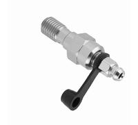 Ausla Mamelon de Vis de Purge de Boulon Banjo M10x1,25mm avec Capuchon Anti-poussière pour étrier de Frein, Installation Facile, Montage Universel (SILVER)