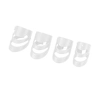 Ausla Médiators pour Guitare, Ajustement Ergonomique et Confortable avec tonalité Vive, 4 Tailles S M L XL (WHITE)