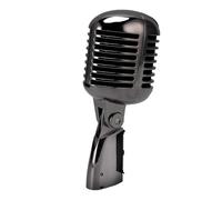 Ausla Microphone Dynamique Microphone Cardioïde en Alliage de Zinc 600 Ohm 50 à 18 KHz Inclinaison Réglable de 45 Degrés à 80 Degrés pour Les Performances sur Scène, Les Discours KTV et (Argent Noir)
