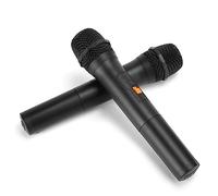 Ausla Microphones sans Fil, Récepteur USB Portable VHF, Forte clarté du Signal, Parfait pour Le karaoké et Les Discours, Noir (1 pour 2)