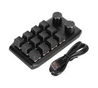 Ausla Mini Clavier Numérique personnalisé Clavier Macro Programmable 12 Touches Mécaniques 2 Boutons avec Interrupteur Rouge pour Jeux PC Raccourcis Bureau (USB Filaire)