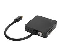 Ausla Mini DisplayPort vers DVI Adaptateur, 3 en 1 1080P (Black) | Connecteurs plaqués or, boîtier ABS, Plug and Play, connectez un ordinateur portable au moniteur, projecteur TV,