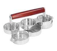 Ausla Mini Presse à Hamburgers, Machine à Hamburgers Antiadhésive en Alliage d'aluminium, Parfaite pour Le Camping et Les Pique-niques, Créez des Galettes Juteuses avec des Rainures Profondes pour