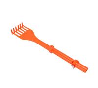 Ausla Mini Râteau Râteau avec Poignée Rotative, Outil de Nettoyage de Gouttière et de Toit, Couleur Orange d'angle Réglable