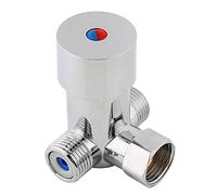 Ausla Mitigeur Thermostatique, Valve Mélangeur G1/2 en Laiton pour Eau Froide et Chaude avec Contrôle de Température et Clapet Anti-retour