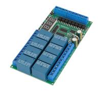 Ausla Module de Relais temporisé, Matériau PCB, Contrôle à 8 Canaux, fonctionnalité DC 12 V pour l'automatisation des équipements