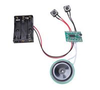 Ausla Module D'enregistrement de Voix Musicale, Boutons-poussoirs Activés Lecture Unique Module de Lecture Sonore 240s avec Haut-Parleur pour Carte de Vœux, Bricolage, Câble de 5 Cm