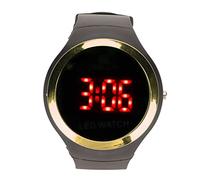 Ausla Montre de Sport Numérique à LED pour Enfants Montre étanche Multifonctionnelle pour L'extérieur Montres électriques pour Les Garçons et Les Filles (Or)