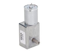 Ausla Moteur à Engrenage à Vis sans Fin CC, Moteur à Engrenage à Vis sans Fin à Double Arbre en Alliage de Zinc 12 V, Arbre de 12 Mm, Sortie de 25 Kg, Cm, Torsion Autobloquante Réversible pour (30RMP)