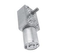 Ausla Moteur d'entraînement électrique, Moteur à Engrenage à Vis sans Fin Réversible à Couple élevé DC 12 V avec Vitesse de 5 TR/Min pour Ouvre-Portes et Mini Treuils (5RPM)