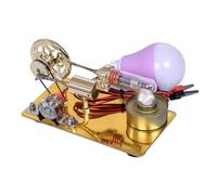 Ausla Moteur Stirling Chaud, Modèle de Moteur en Alliage de Zinc avec Ampoule LED, pour Utiliser la Démonstration de Physique de la Lampe pour Les étudiants en Sciences, l'affichage de Bureau en