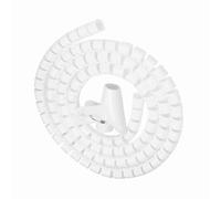 Ausla Organisateur de Câbles en Tube spiralé Flexible, Enveloppe de Fil Blanc pour une Gestion Facile des Câbles 1,5 M 28 Mm pour une Utilisation à la Maison et au Bureau (1,5 m * 16 mm)
