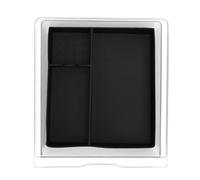 Ausla Organisateur de Console Centrale, Matériau en Caoutchouc PP, Design Noir Transparent, Parfait pour les Modèles 2023 2024, Solution de Rangement Ultime pour Votre Véhicule