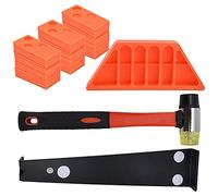 Ausla Outil d'installation de Sol 33 Pièces Kit d'installation de Sol stratifié avec Barre de Traction en Alliage de Fer Bloc de Taraudage ABS et Marteau Double Face pour l'installation de Parquet