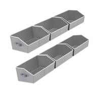 Ausla Panier de Rangement pour Placard, Bacs à étagères Trapézoïdales Pliables en Tissu, Lot de 6, Idéal pour Organiser la Garde-robe et les Besoins de Rangement (Texturé)