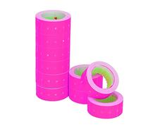 Ausla Papier d'étiquette de Prix Étiquette d'étiquette de Prix 15 000 Pièces 21 X 12 Mm Papier pour Pistolet de à une Rangée avec Double Ligne Rouge Claire Séchage Rapide pour étagère de Magasin