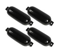 Ausla Pare-Chocs de Bateau, Protection de Bouclier de Quais Gonflable en PVC Haute Résistance pour Yachts et Voiliers 4 Pièces avec Corde Noire de 2 M