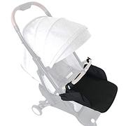 Ausla Pied de Poussette Universel Repose-pieds pour Poussette avec Ceinture Réglable pour Landau Accessoires 35x30x4CM (BLACK)