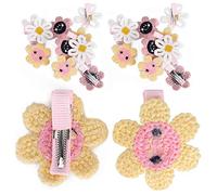 Ausla Pinces à Cheveux pour Animaux de Compagnie Polyester Tournesol Épingle à Cheveux pour Animaux de Compagnie 20 Pièces 4 Cm Décoration de Toilettage Colorée pour Chiens et Chats pour Fêtes