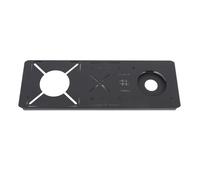 Ausla Planche pour Table de Camping, Plaque de Table de Camping en Acier Inoxydable avec Fente de Connexion Rapide, 4 Trous, Extension de 0,5 unité pour Poêle à Disque, Installation d'alimentation