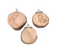 Ausla Plate-Forme de Perchoir à Oiseaux en Bois Naturel, Support Rond Confortable pour Perroquet avec écrous à Oreilles en Métal pour Petits Oiseaux, Canaris, Pinsons, Perruches,