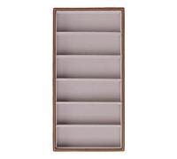 Ausla Plateau D'affichage Organisateur de Lunettes, Grain de Bois avec 6 Compartiments, étuis de Rangement de Lunettes de pour Lunettes et Plus