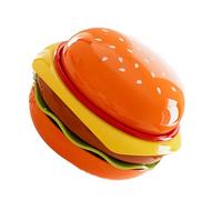 Ausla Plats à Sauce, Bols Empilables en Plastique ABS en Forme de Hamburger pour Sushi et Collations, Lot de 5 avec Couvercles, Parfaits pour la Cuisine à Domicile et les Réceptions (WHITE)