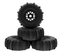 Ausla Pneu de Voiture télécommandé, Matériau en Caoutchouc, Poignée Antidérapante, Performances Tout Terrain pour Moyeu de Roue Mojave TRAXS UDR 138Mm (Black)