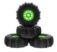 Ausla Pneu de Voiture télécommandé, Matériau en Caoutchouc, Poignée Antidérapante, Performances Tout Terrain pour Moyeu de Roue Mojave TRAXS UDR 138Mm (Green)