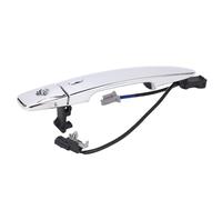 Ausla Poignée de Porte Extérieure Avant de Voiture, Plastique ABS Haute Résistance avec Conception Ergonomique pour Murano, Installation Facile (Gauche avec trou : 806469N00A, 806451AA0A)