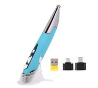 Ausla Poket Pen Mouse, Stylet D'ordinateur USB sans Fil 2,4 G, Type de Stylo, personnalisé, Innovant, Rechargeable (Blue)